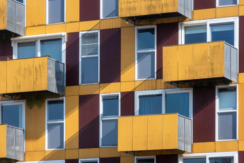 Flats with cladding